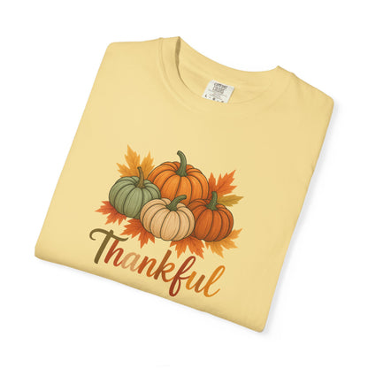 Thankful Pumpkin Patch T-shirt, Fall Leaves, Thanksgiving Tee, Autumn Vibes