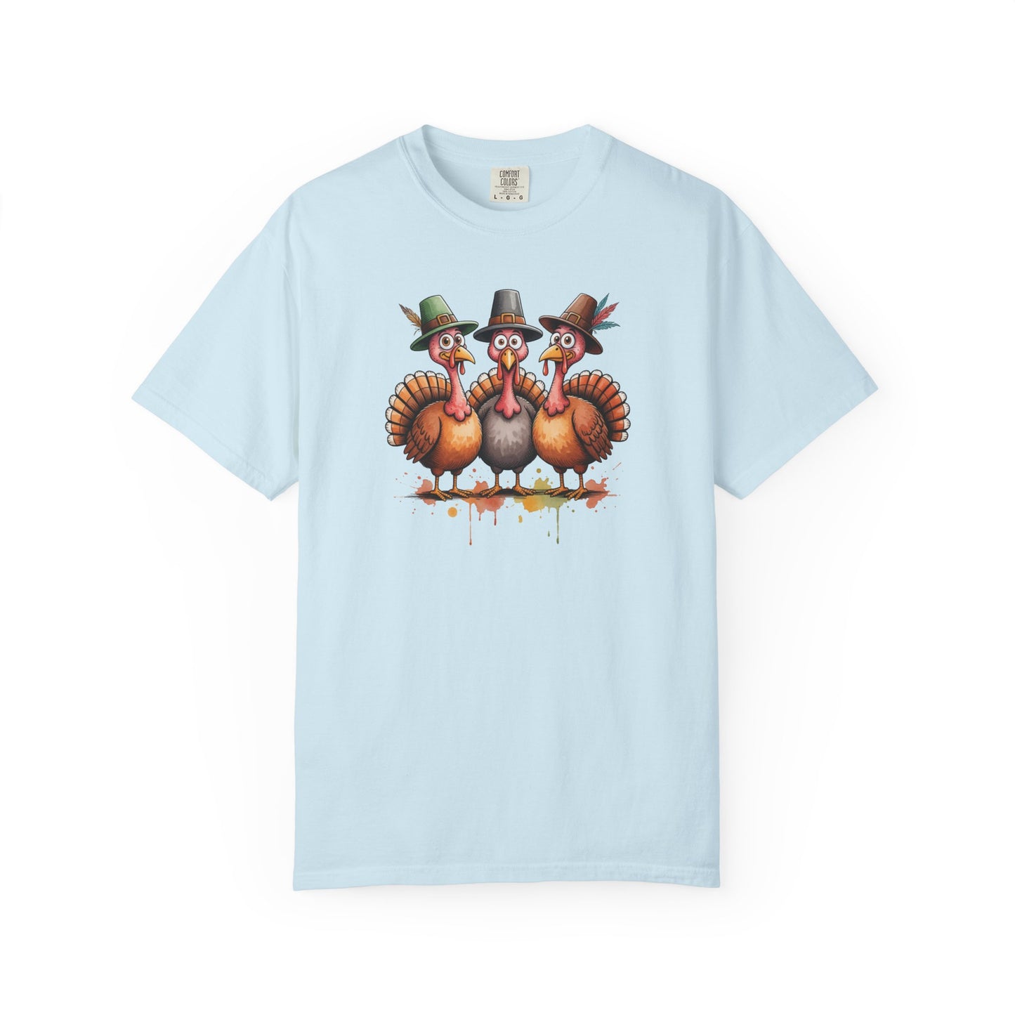 Funny Thanksgiving Turkey Trio T-shirt, Fall Celebration, Family Gatherings, Holiday Apparel, Thanksgiving Gift
