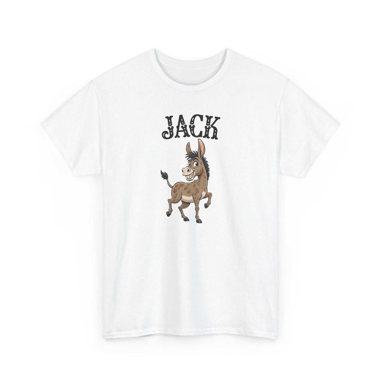 Jack The Ass T-Shirt | Cute Farm Animal Graphic Tee | Sarcastic Humor Wordplay Apparel