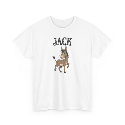 Jack The Ass T-Shirt | Cute Farm Animal Graphic Tee | Sarcastic Humor Wordplay Apparel