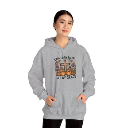 Carved by Faith Lit by Grace Shirt - Faith-Inspired Fall Hoodie