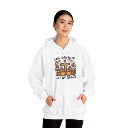 Carved by Faith Lit by Grace Shirt - Faith-Inspired Fall Hoodie