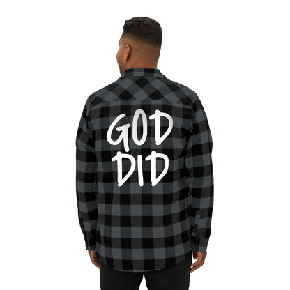 GOD DID - Flannel Faith Based Shirt
