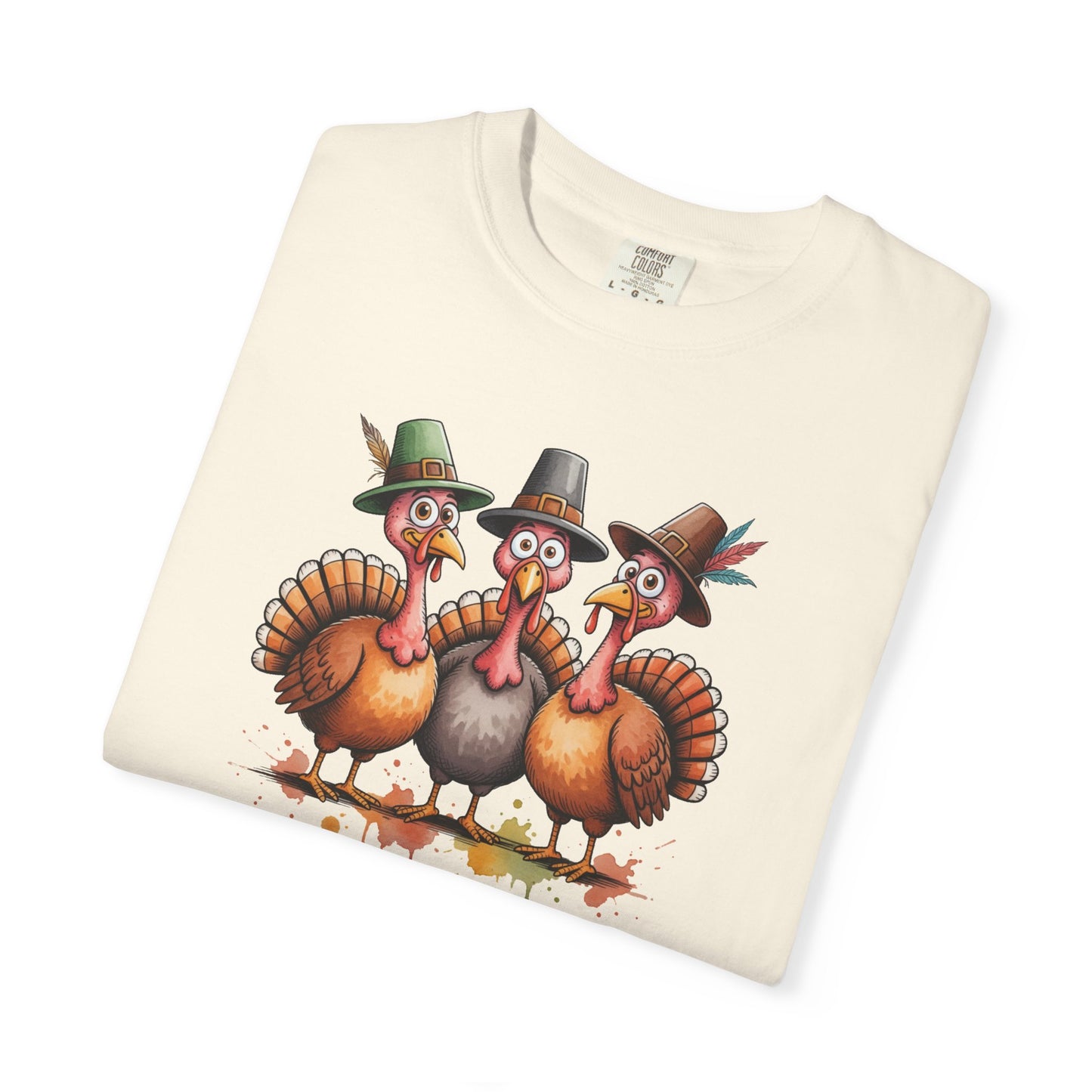 Funny Thanksgiving Turkey Trio T-shirt, Fall Celebration, Family Gatherings, Holiday Apparel, Thanksgiving Gift