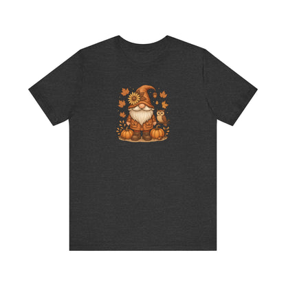 Autumn Gnome With Pumpkins And An Owl T-Shirt | Fall Leaves | Harvest Vibes
