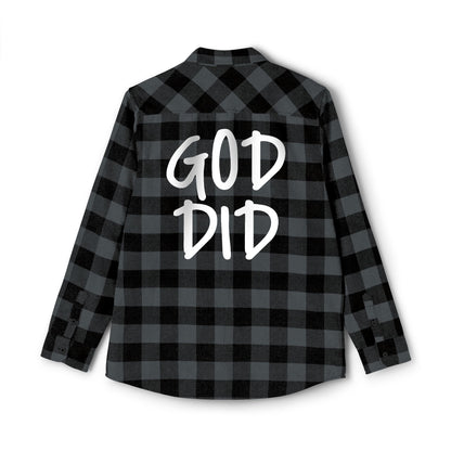 GOD DID - Flannel Faith Based Shirt