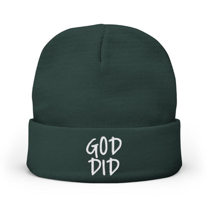 GOD DID - Knit Beanie (Embroidered)