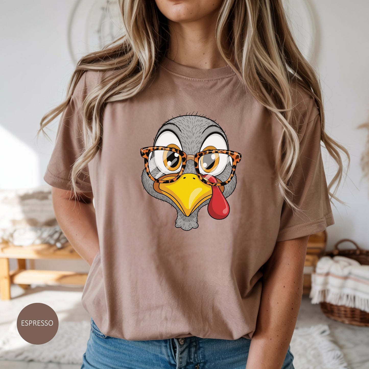 Quirky Turkey Thanksgiving T-Shirt, Funny Holiday Tee, Casual Thanksgiving Apparel