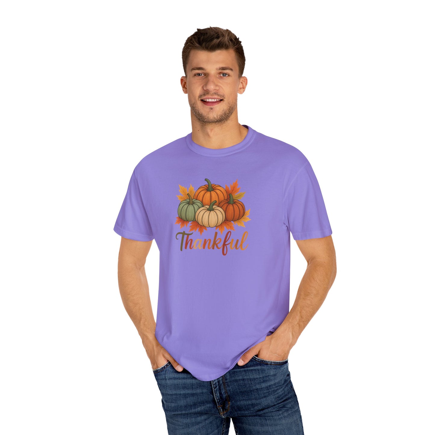 Thankful Pumpkin Patch T-shirt, Fall Leaves, Thanksgiving Tee, Autumn Vibes
