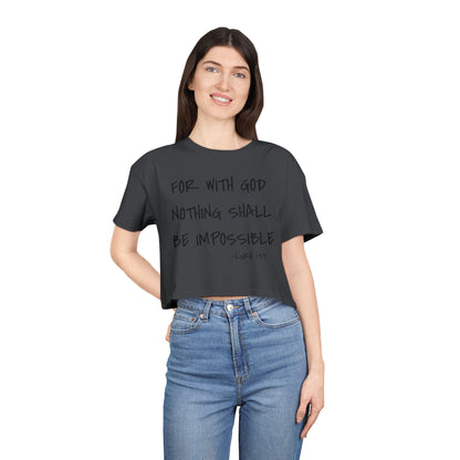 GOD DID - Women's Crop Tee