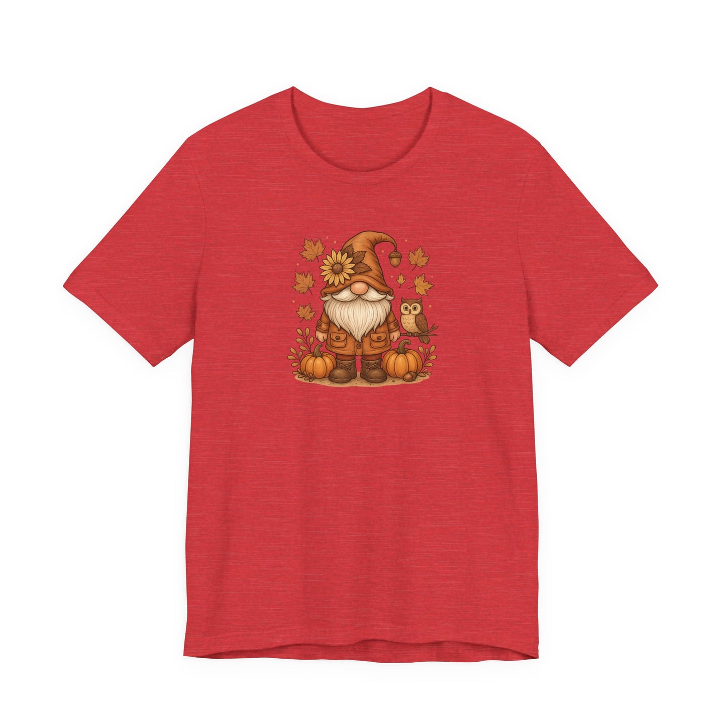 Autumn Gnome With Pumpkins And An Owl T-Shirt | Fall Leaves | Harvest Vibes