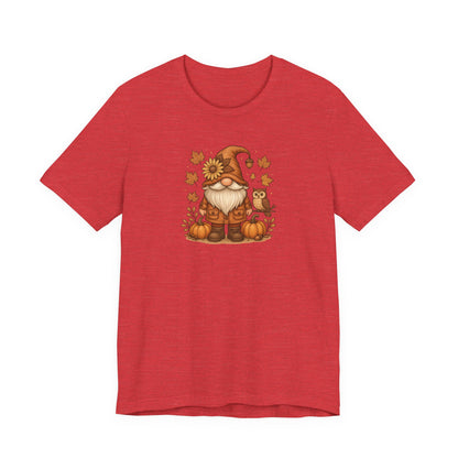 Autumn Gnome With Pumpkins And An Owl T-Shirt | Fall Leaves | Harvest Vibes