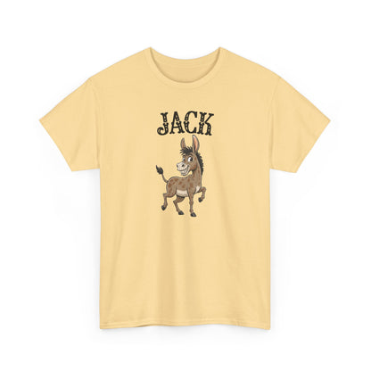 Jack The Ass T-Shirt | Cute Farm Animal Graphic Tee | Sarcastic Humor Wordplay Apparel