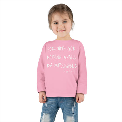 GOD DID - Toddler Long Sleeve T-Shirt