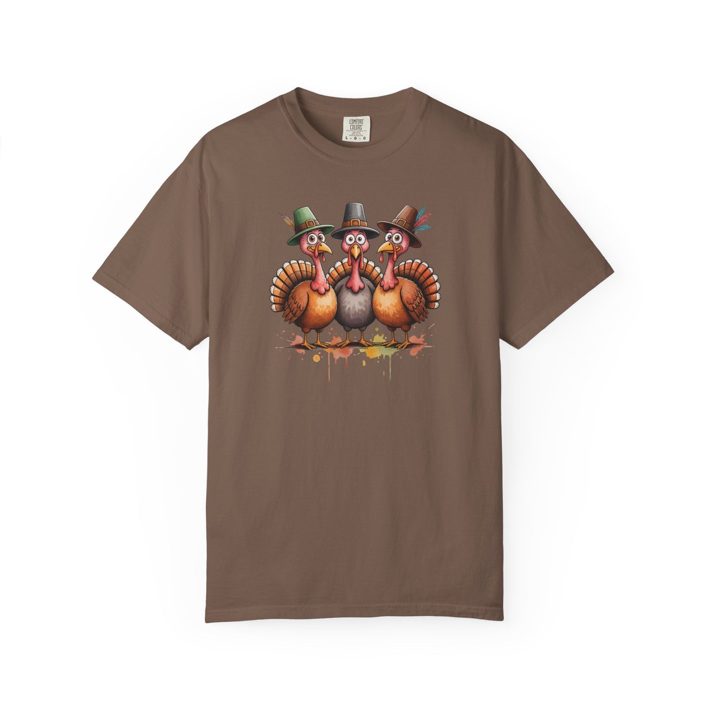 Funny Thanksgiving Turkey Trio T-shirt, Fall Celebration, Family Gatherings, Holiday Apparel, Thanksgiving Gift