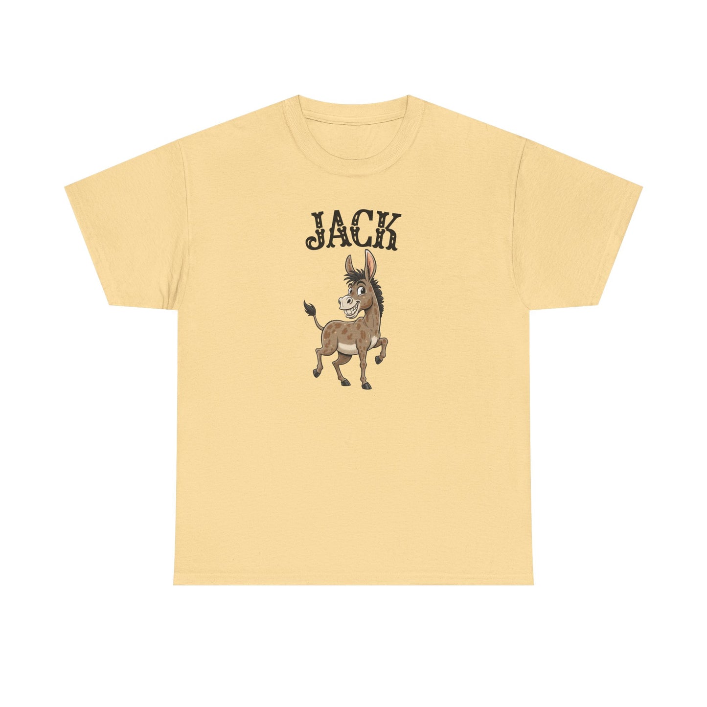 Jack The Ass T-Shirt | Cute Farm Animal Graphic Tee | Sarcastic Humor Wordplay Apparel
