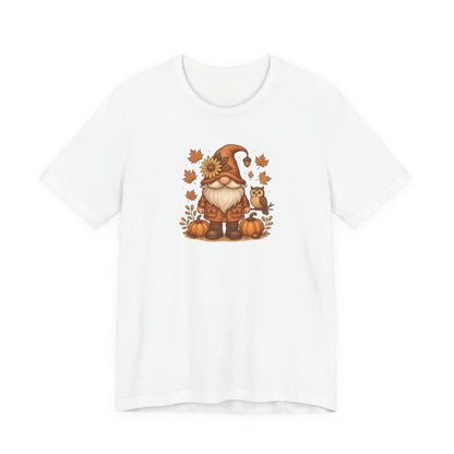 Autumn Gnome With Pumpkins And An Owl T-Shirt | Fall Leaves | Harvest Vibes