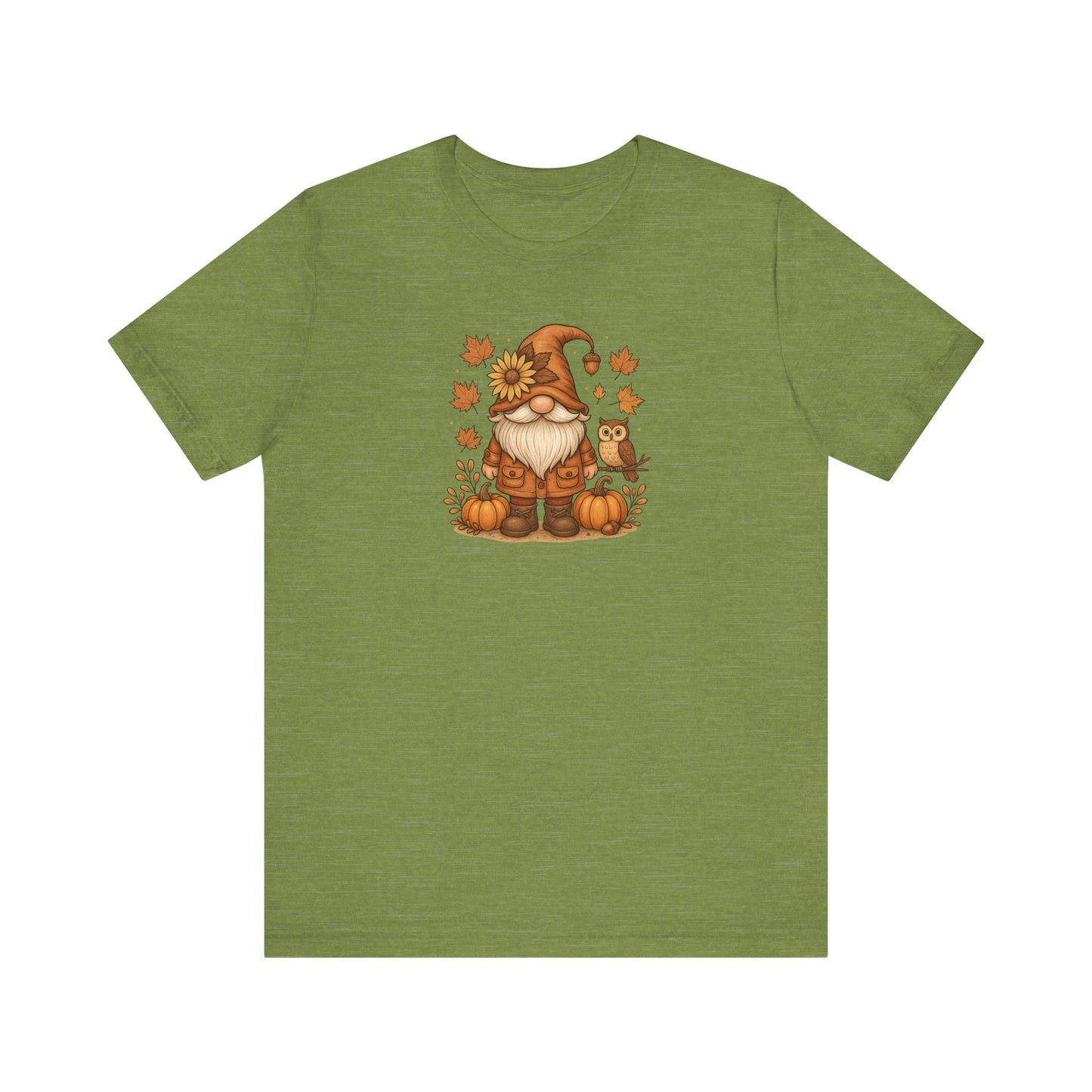 Autumn Gnome With Pumpkins And An Owl T-Shirt | Fall Leaves | Harvest Vibes