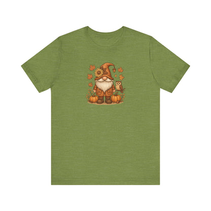 Autumn Gnome With Pumpkins And An Owl T-Shirt | Fall Leaves | Harvest Vibes