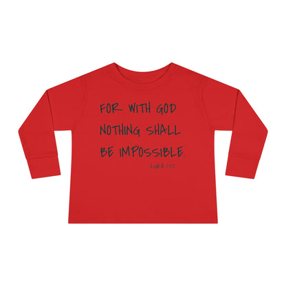 GOD DID - Toddler Long Sleeve T-Shirt