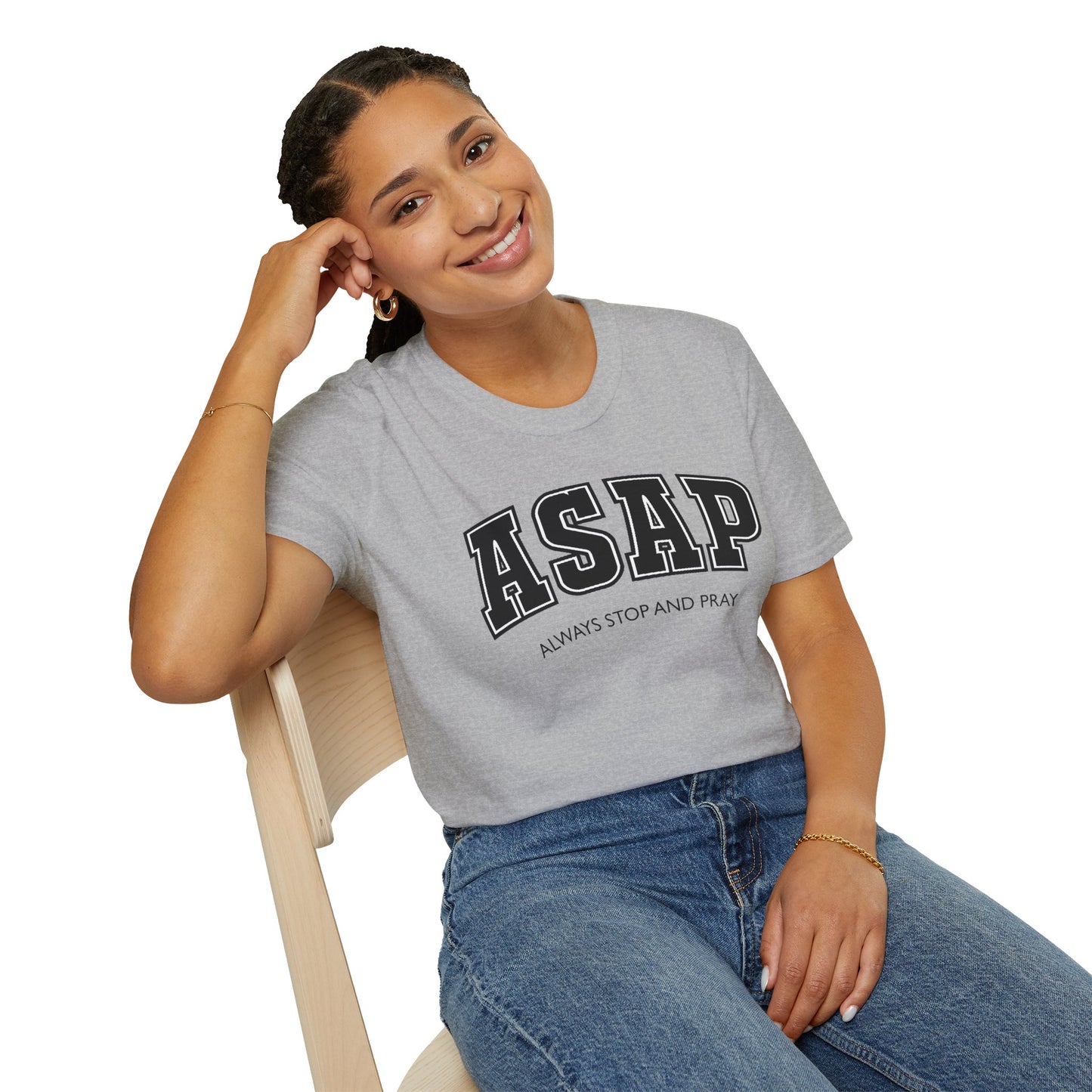 ASAP - Always Stop and Pray Softstyle Faith Based T-Shirt