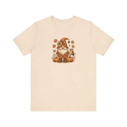Autumn Gnome With Pumpkins And An Owl T-Shirt | Fall Leaves | Harvest Vibes