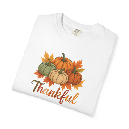 Thankful Pumpkin Patch T-shirt, Fall Leaves, Thanksgiving Tee, Autumn Vibes