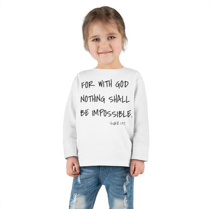 GOD DID - Toddler Long Sleeve T-Shirt