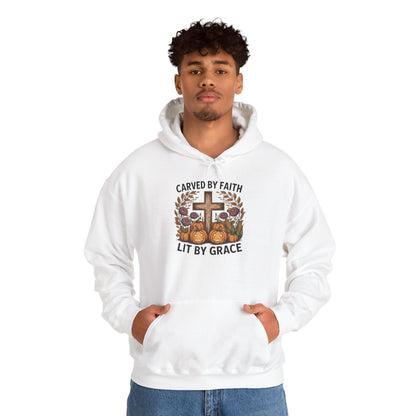 Carved by Faith Lit by Grace Shirt - Faith-Inspired Fall Hoodie