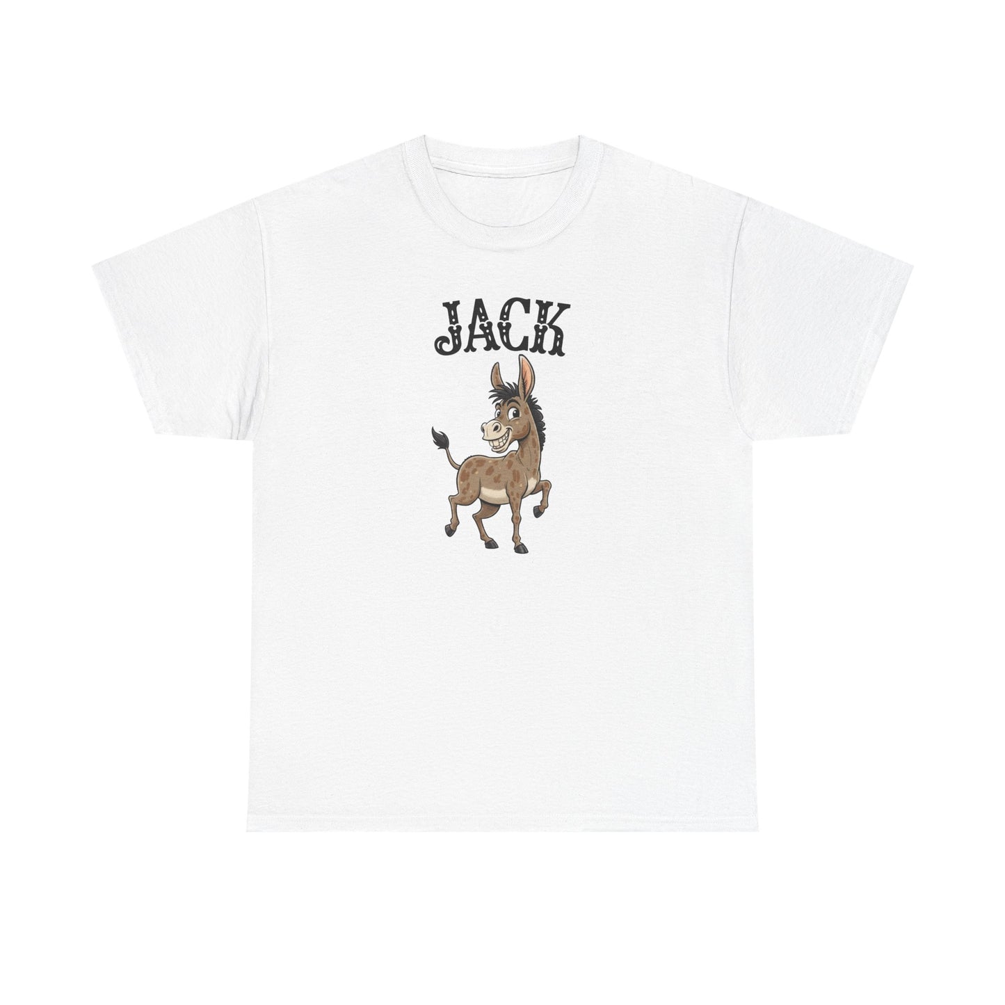 Jack The Ass T-Shirt | Cute Farm Animal Graphic Tee | Sarcastic Humor Wordplay Apparel