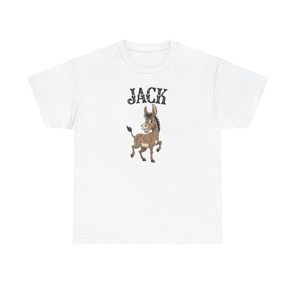 Jack The Ass T-Shirt | Cute Farm Animal Graphic Tee | Sarcastic Humor Wordplay Apparel