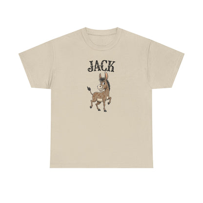Jack The Ass T-Shirt | Cute Farm Animal Graphic Tee | Sarcastic Humor Wordplay Apparel