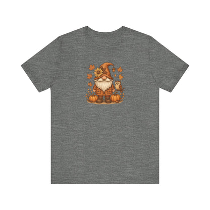 Autumn Gnome With Pumpkins And An Owl T-Shirt | Fall Leaves | Harvest Vibes