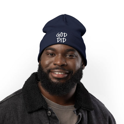 GOD DID - Knit Beanie (Embroidered)