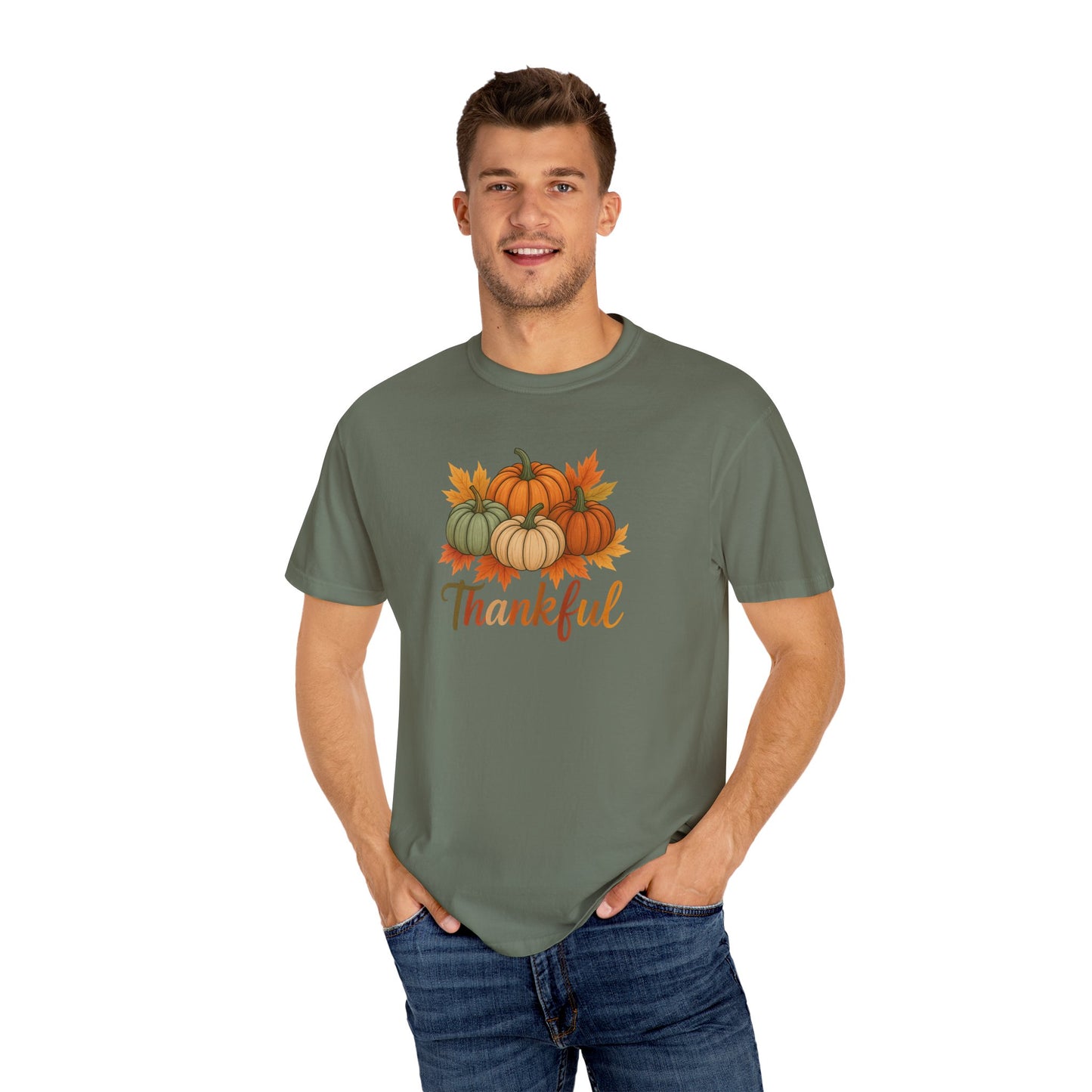 Thankful Pumpkin Patch T-shirt, Fall Leaves, Thanksgiving Tee, Autumn Vibes