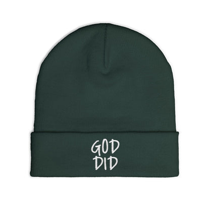 GOD DID - Knit Beanie (Embroidered)
