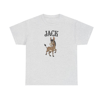 Jack The Ass T-Shirt | Cute Farm Animal Graphic Tee | Sarcastic Humor Wordplay Apparel