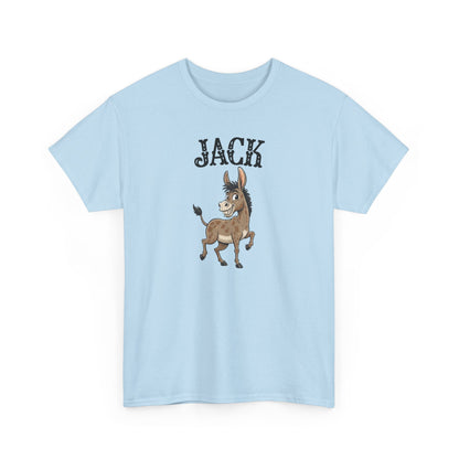 Jack The Ass T-Shirt | Cute Farm Animal Graphic Tee | Sarcastic Humor Wordplay Apparel