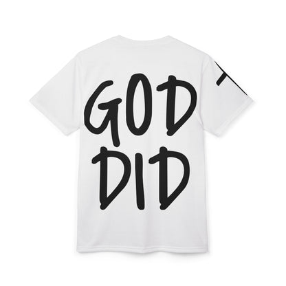 GOD DID - Large Print Faith Based Statement T-Shirt