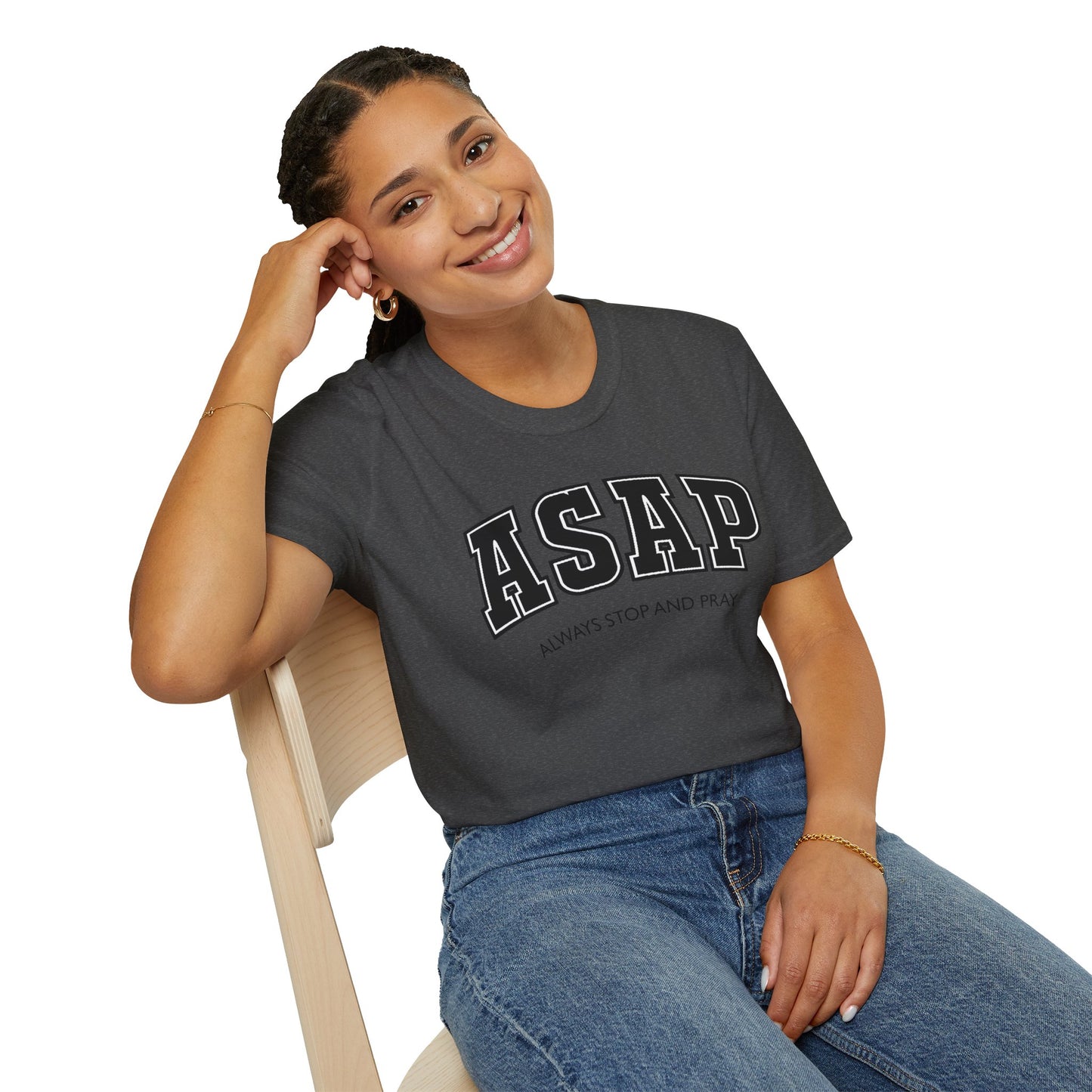 ASAP - Always Stop and Pray Softstyle Faith Based T-Shirt