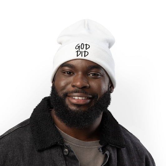 GOD DID - Knit Beanie (Embroidered)