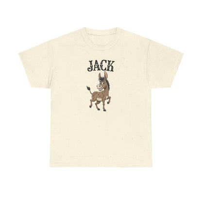 Jack The Ass T-Shirt | Cute Farm Animal Graphic Tee | Sarcastic Humor Wordplay Apparel