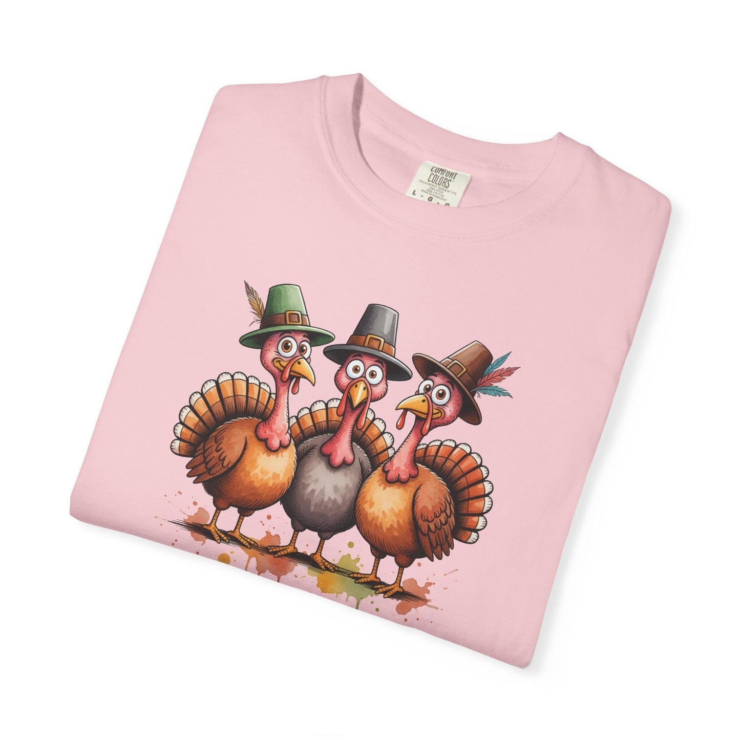 Funny Thanksgiving Turkey Trio T-shirt, Fall Celebration, Family Gatherings, Holiday Apparel, Thanksgiving Gift