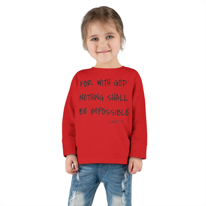 GOD DID - Toddler Long Sleeve T-Shirt