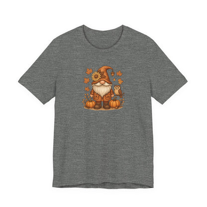 Autumn Gnome With Pumpkins And An Owl T-Shirt | Fall Leaves | Harvest Vibes