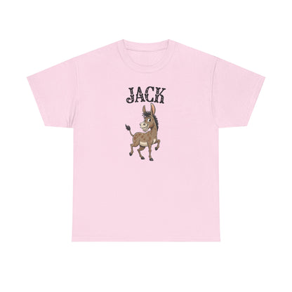 Jack The Ass T-Shirt | Cute Farm Animal Graphic Tee | Sarcastic Humor Wordplay Apparel
