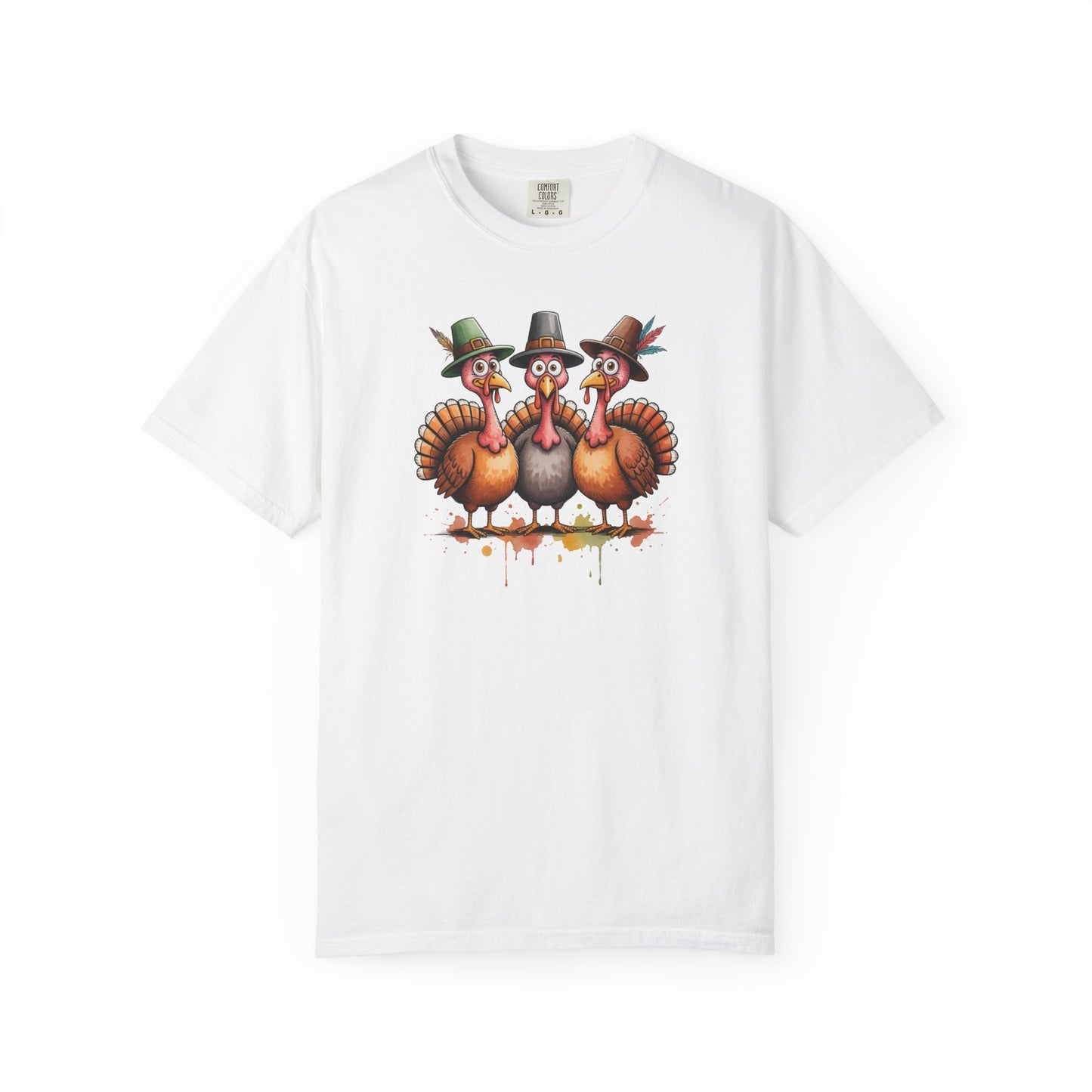 Funny Thanksgiving Turkey Trio T-shirt, Fall Celebration, Family Gatherings, Holiday Apparel, Thanksgiving Gift
