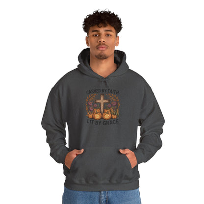 Carved by Faith Lit by Grace Shirt - Faith-Inspired Fall Hoodie