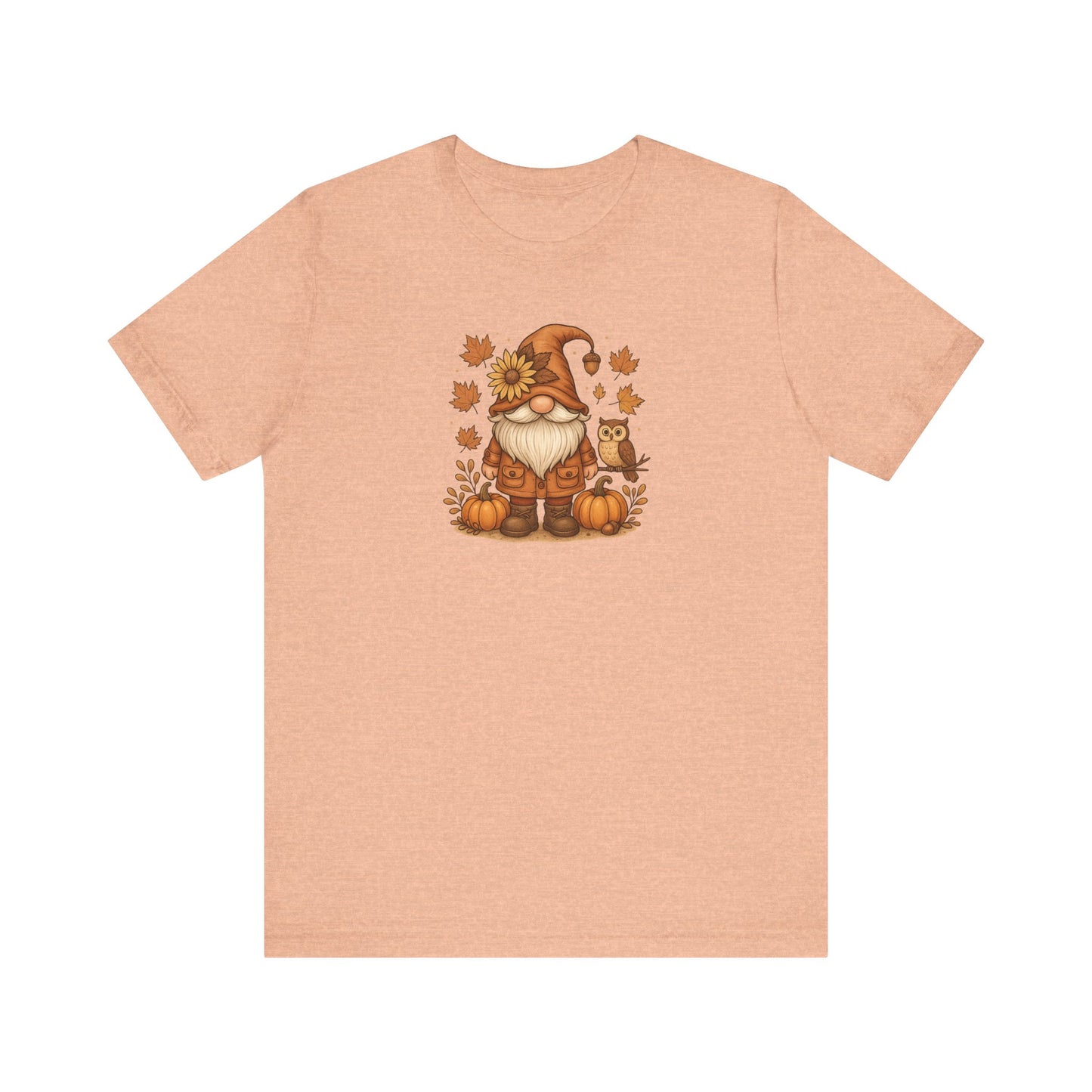 Autumn Gnome With Pumpkins And An Owl T-Shirt | Fall Leaves | Harvest Vibes
