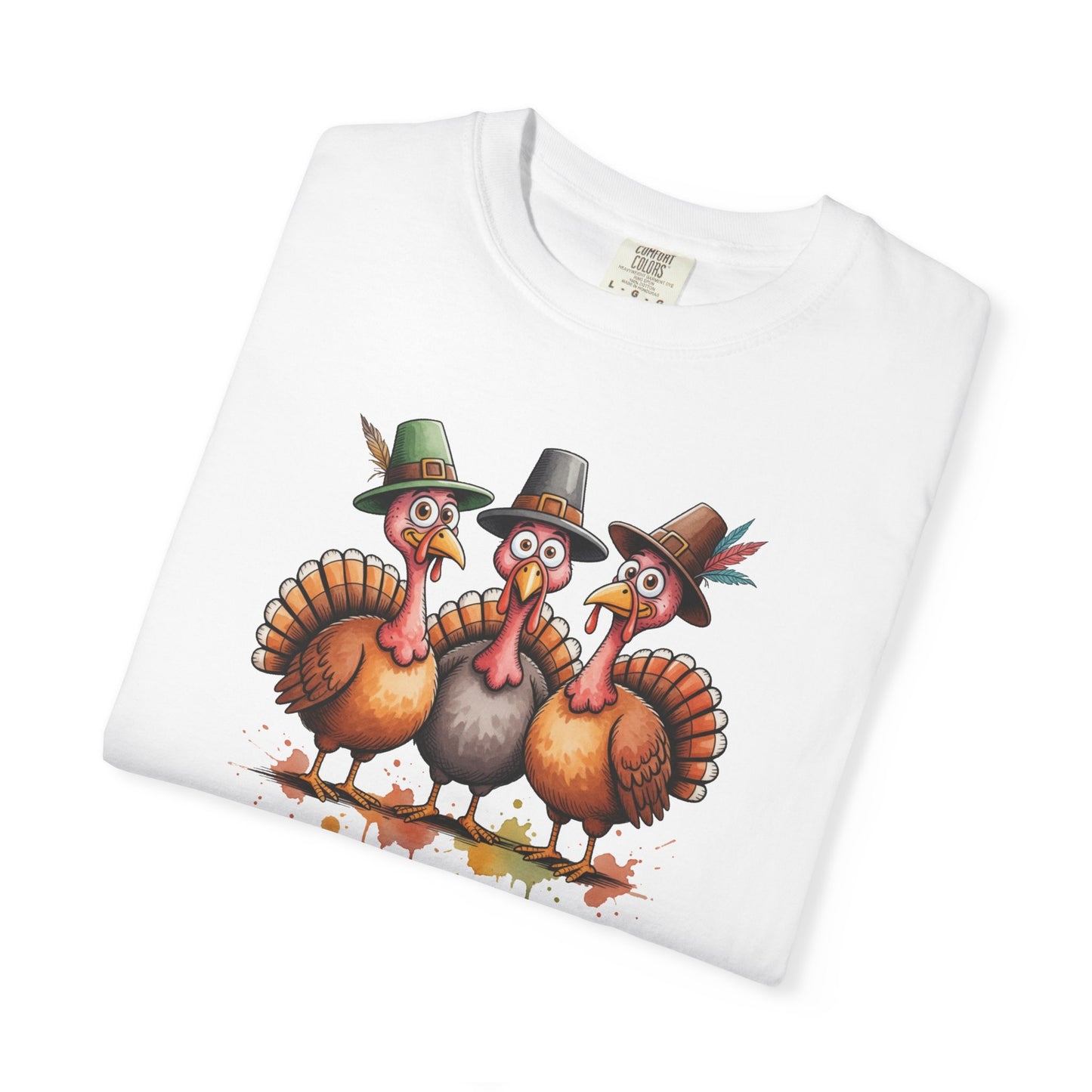 Funny Thanksgiving Turkey Trio T-shirt, Fall Celebration, Family Gatherings, Holiday Apparel, Thanksgiving Gift